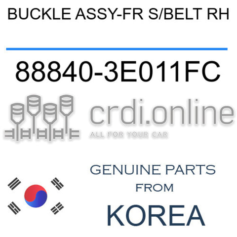 BUCKLE ASSY-FR S/BELT RH [ORIGINAL] 88840-3E011FC 888403E011FC 88840 3E011FC