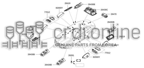 LIGHT-OVERHEAD READING 26430-4001R 264304001R 26430 4001R