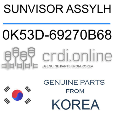 SUNVISOR ASSYLH [ORIGINAL] 0K53D-69270B68 0K53D69270B68 0K53D 69270B68