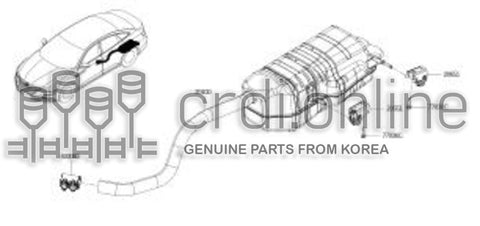 MUFFLER ASSY-EXHAUSTMAIN 20100-6198R 201006198R 20100 6198R