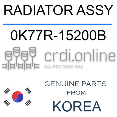 RADIATOR ASSY [ORIGINAL] 0K77R-15200B 0K77R15200B 0K77R 15200B