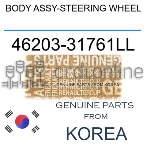 BODY ASSY-STEERING WHEEL [ORIGINAL] 46203-31761LL 4620331761LL 46203 31761LL