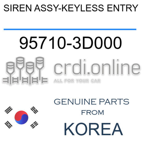 SIREN ASSY-KEYLESS ENTRY 95710-3D000 957103D000 95710 3D000