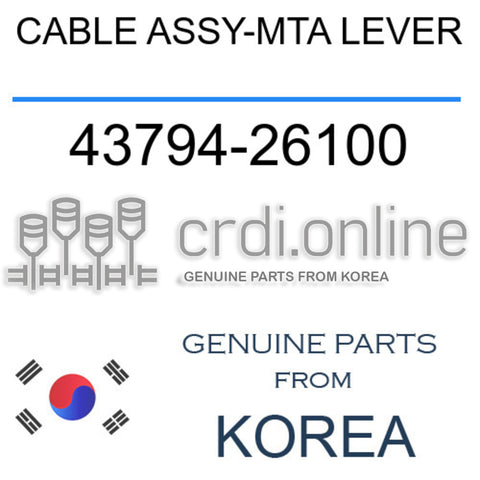 CABLE ASSY-MTA LEVER [ORIGINAL] 43794-26100 4379426100 43794 26100