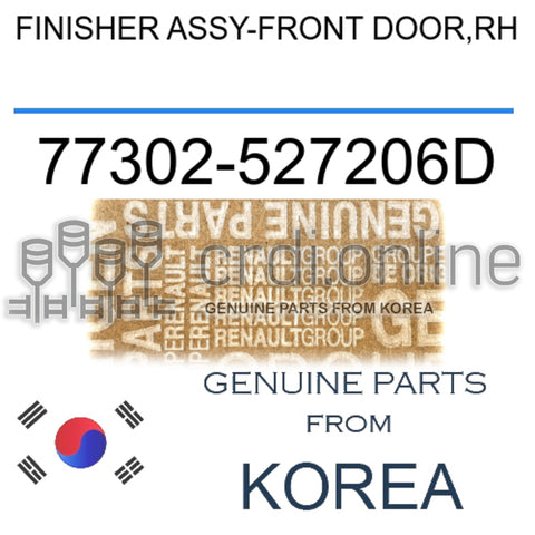 FINISHER ASSY-FRONT DOOR,RH [ORIGINAL] 77302-527206D 77302527206D 77302 527206D