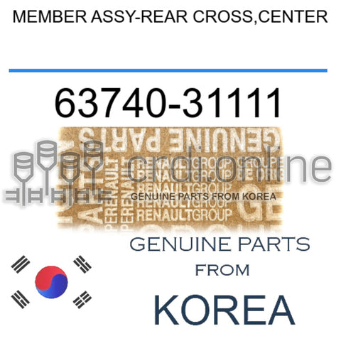 MEMBER ASSY-REAR CROSS,CENTER [ORIGINAL] 63740-31111 6374031111 63740 31111