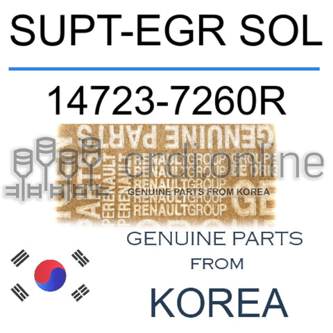 SUPT-EGR SOL [ORIGINAL] 14723-7260R 147237260R 14723 7260R