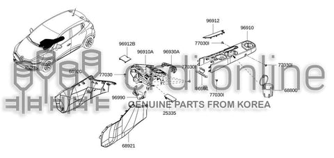 CONSOLE-SHIFT LEVER 96910-7884R 969107884R 96910 7884R
