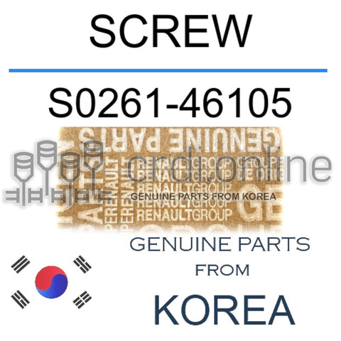 SCREW [ORIGINAL] S0261-46105 S026146105 S0261 46105