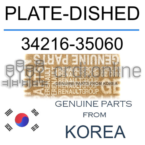 PLATE-DISHED [ORIGINAL] 34216-35060 3421635060 34216 35060