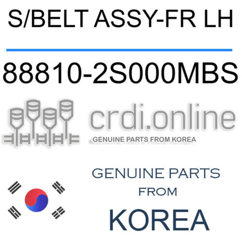 S/BELT ASSY-FR LH [ORIGINAL] 88810-2S000MBS 888102S000MBS 88810 2S000MBS