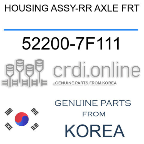 HOUSING ASSY-RR AXLE FRT [ORIGINAL] 52200-7F111 522007F111 52200 7F111