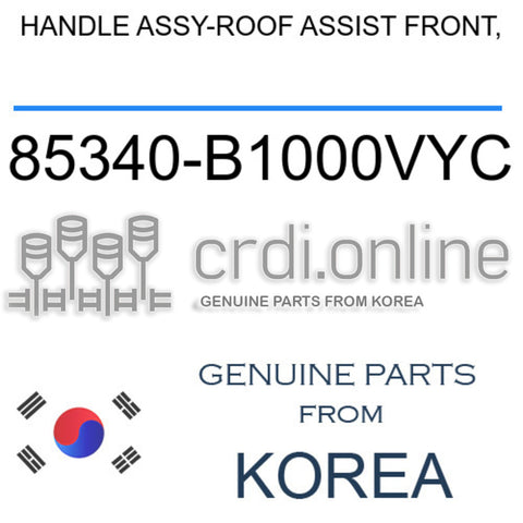HANDLE ASSY-ROOF ASSIST FRONT, [ORIGINAL] 85340-B1000VYC 85340B1000VYC 85340 B1000VYC