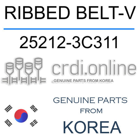 RIBBED BELT-V [ORIGINAL] 25212-3C311 252123C311 25212 3C311
