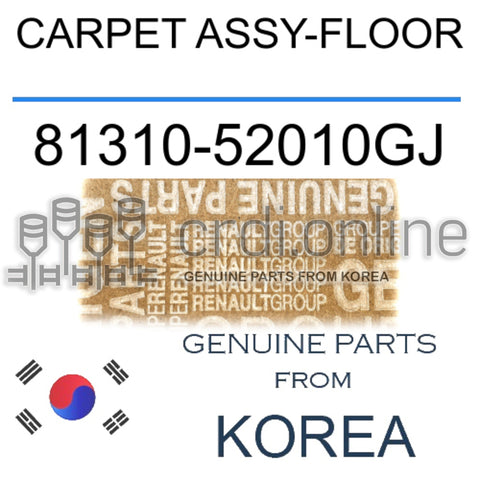 CARPET ASSY-FLOOR [ORIGINAL] 81310-52010GJ 8131052010GJ 81310 52010GJ