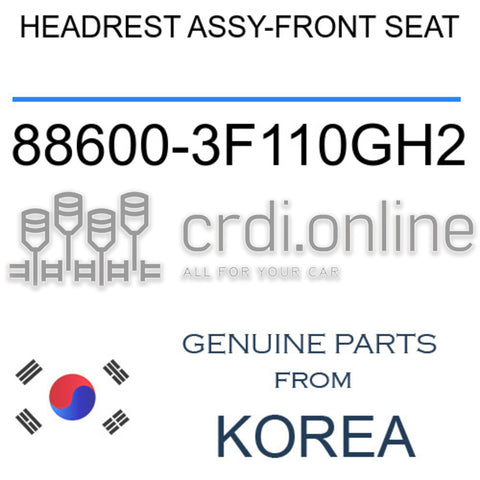 HEADREST ASSY-FRONT SEAT [ORIGINAL] 88600-3F110GH2 886003F110GH2 88600 3F110GH2