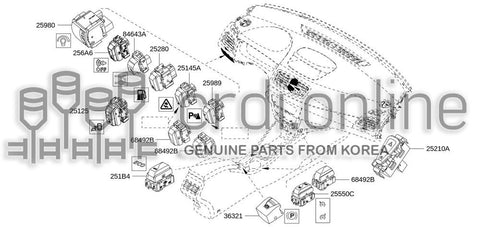 SWITCH-TRUNK LID OPENING 84643-0001R 846430001R 84643 0001R