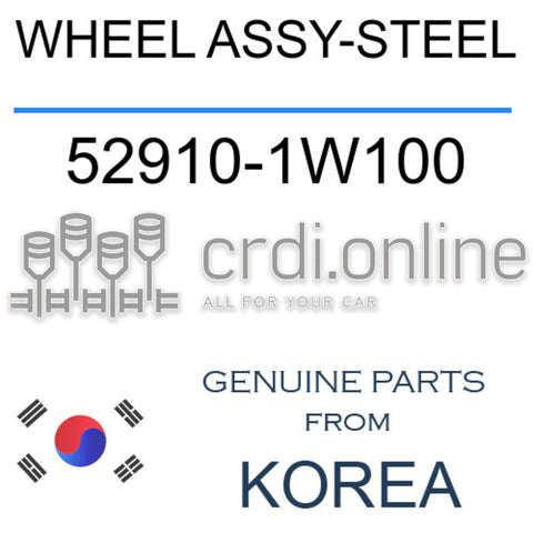 WHEEL ASSY-STEEL 52910-1W100 529101W100 52910 1W100