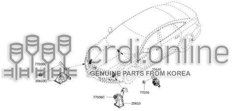 HORN-HIGH 25610-0404R 256100404R 25610 0404R