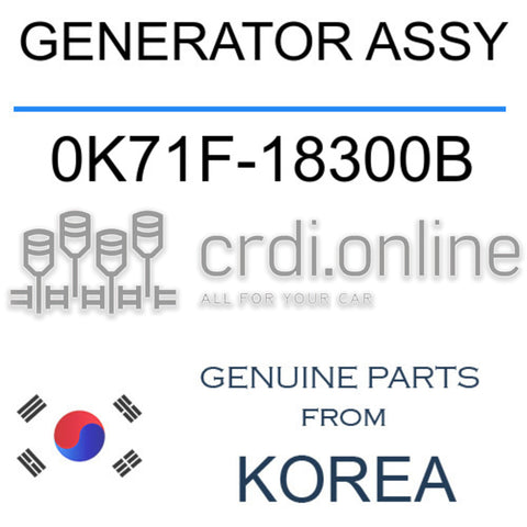 GENERATOR ASSY [ORIGINAL] 0K71F-18300B 0K71F18300B 0K71F 18300B