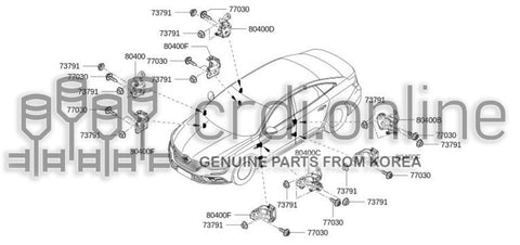 HINGE ASSY-SIDE D 80400-0600R 804000600R 80400 0600R