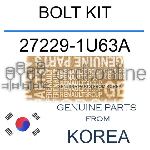 BOLT KIT [ORIGINAL] 27229-1U63A 272291U63A 27229 1U63A