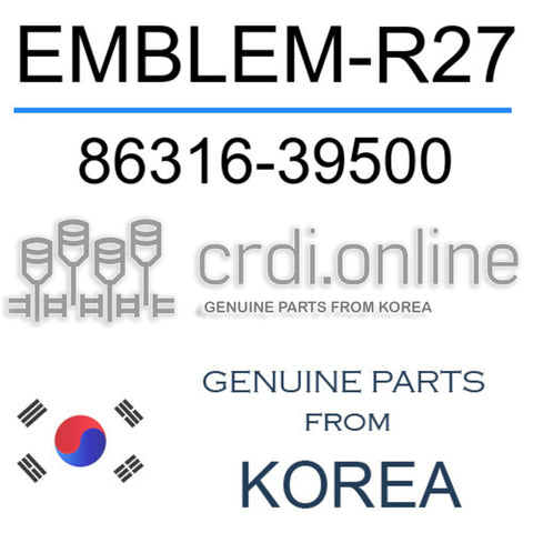 EMBLEM-R27 [ORIGINAL] 86316-39500 8631639500 86316 39500