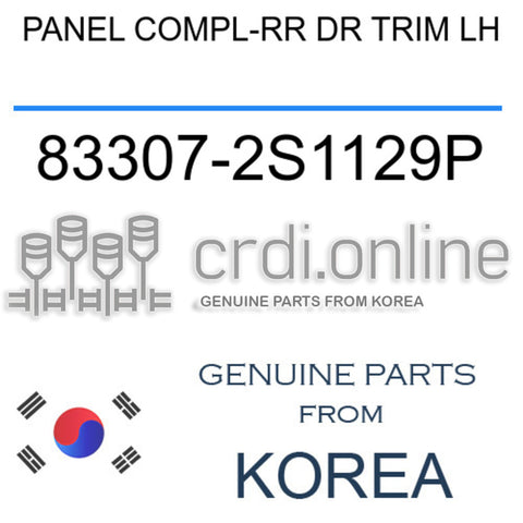 PANEL COMPL-RR DR TRIM LH [ORIGINAL] 83307-2S1129P 833072S1129P 83307 2S1129P