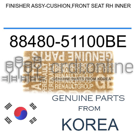 FINISHER ASSY-CUSHION,FRONT SEAT RH INNER [ORIGINAL] 88480-51100BE 8848051100BE 88480 51100BE