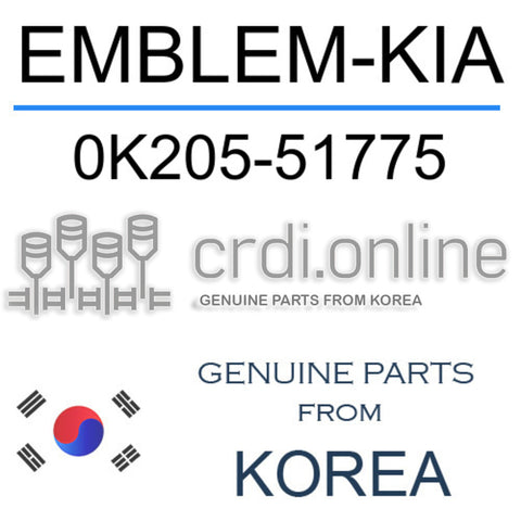 EMBLEM-KIA 0K205-51775 0K20551775 0K205 51775
