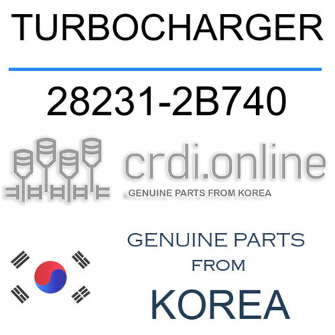 TURBOCHARGER [ORIGINAL] 28231-2B740 282312B740 28231 2B740