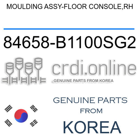 MOULDING ASSY-FLOOR CONSOLE,RH [ORIGINAL] 84658-B1100SG2 84658B1100SG2 84658 B1100SG2