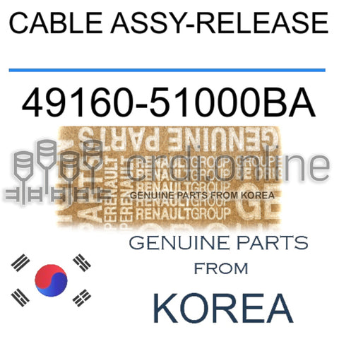 CABLE ASSY-RELEASE [ORIGINAL] 49160-51000BA 4916051000BA 49160 51000BA