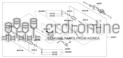 GEAR & LINKAGE ASSY-POWER STEERING 46401-52110 4640152110 46401 52110