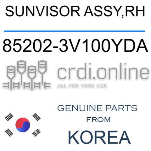 SUNVISOR ASSY,RH 85202-3V100YDA 852023V100YDA 85202 3V100YDA