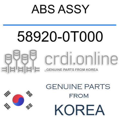 ABS ASSY [ORIGINAL] 58920-0T000 589200T000 58920 0T000
