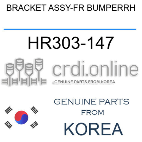 BRACKET ASSY-FR BUMPERRH HR303-147 HR303147 HR303 147