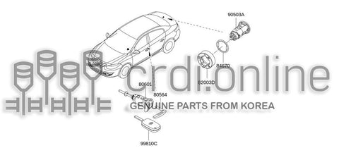 KEY-MECHANICAL 99810-4357R 998104357R 99810 4357R