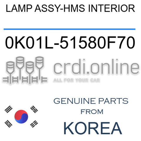 LAMP ASSY-HMS INTERIOR [ORIGINAL] 0K01L-51580F70 0K01L51580F70 0K01L 51580F70