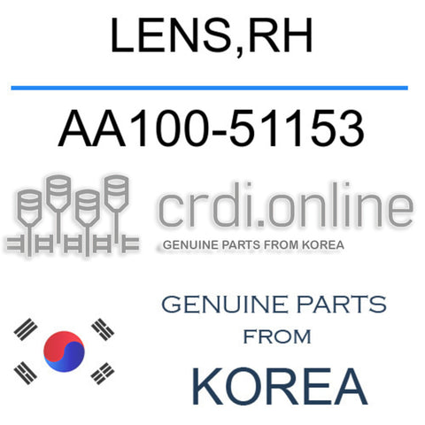 LENS,RH AA100-51153 AA10051153 AA100 51153
