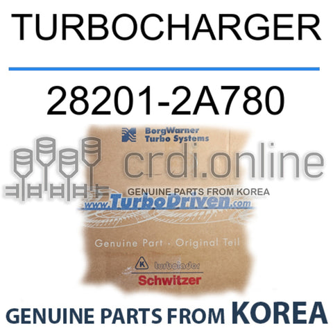 TURBOCHARGER [BorgWarner] 28201-2A780 282012A780 28201 2A780