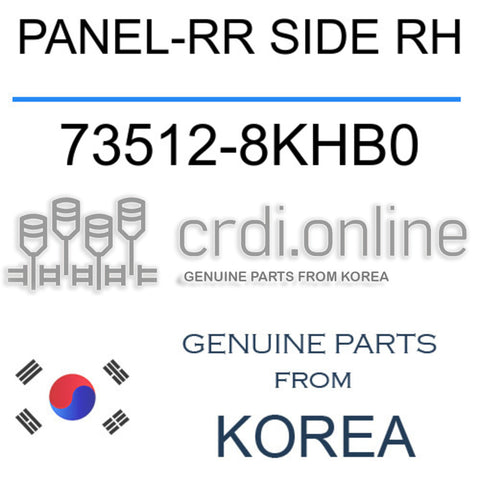 PANEL-RR SIDE RH [ORIGINAL] 73512-8KHB0 735128KHB0 73512 8KHB0