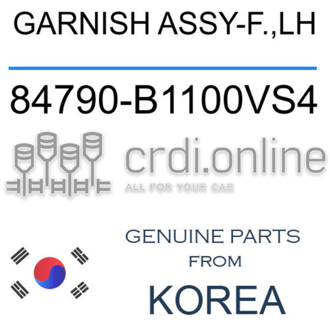 GARNISH ASSY-F.,LH [ORIGINAL] 84790-B1100VS4 84790B1100VS4 84790 B1100VS4