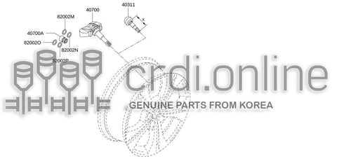 SENSOR UNIT-TIRE PRESS 40700-3743R 407003743R 40700 3743R