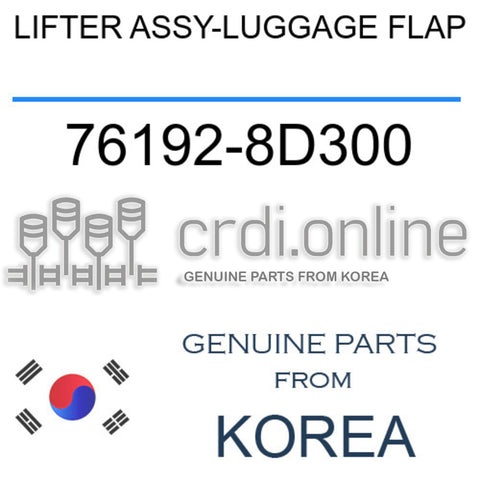 LIFTER ASSY-LUGGAGE FLAP [ORIGINAL] 76192-8D300 761928D300 76192 8D300