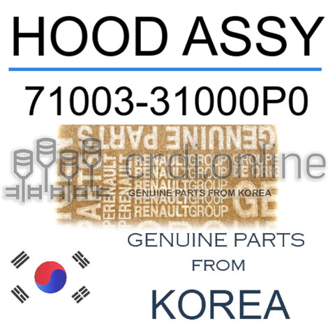 HOOD ASSY [ORIGINAL] 71003-31000P0 7100331000P0 71003 31000P0