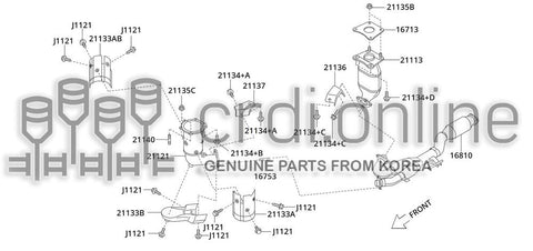 INSULATOR-HEATCATALYST CONVERTER LOWER 21133-24920 2113324920 21133 24920