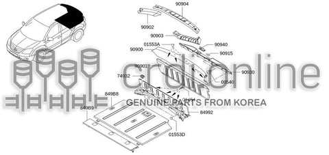 BOARD ASSY-LUGGAGE FLOORFRONT CENTER 849B9-JY00A 849B9JY00A 849B9 JY00A