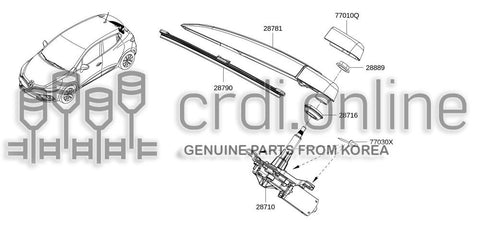ARM ASSY-BACK WINDOW WIPER 28781-6193R 287816193R 28781 6193R