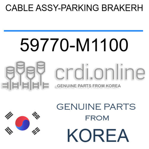 CABLE ASSY-PARKING BRAKERH [ORIGINAL] 59770-M1100 59770M1100 59770 M1100